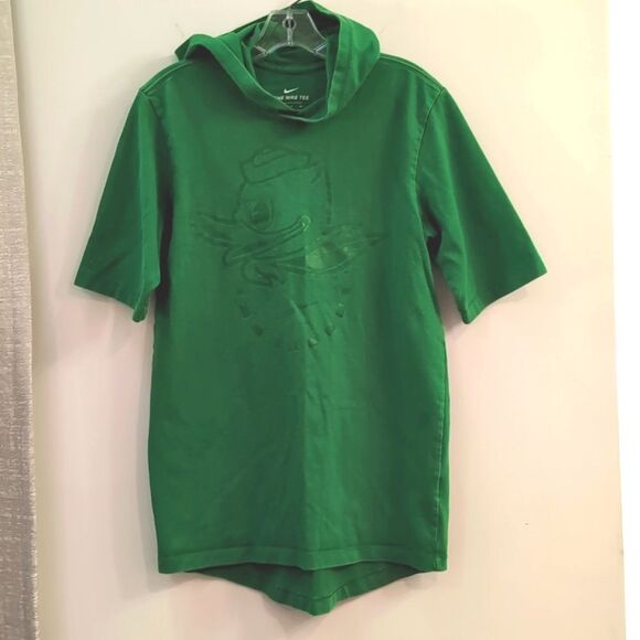 Oregon Ducks NCAA Green Nike Hooded Short Sleeve Shirt Size Small - Picture 1 of 7